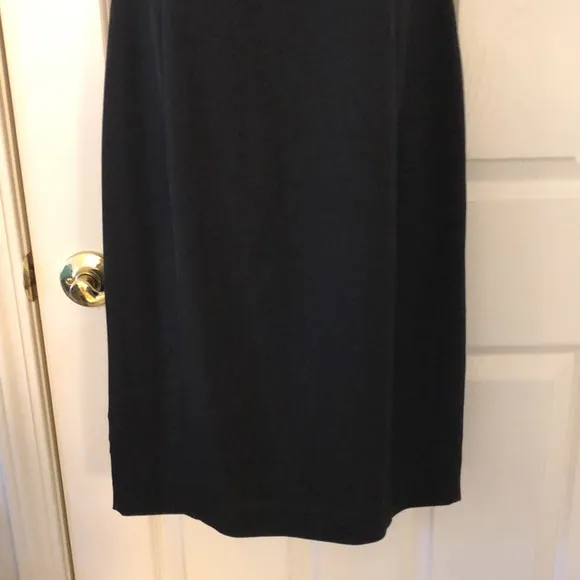 Calvin Klein Cold Shoulder Black V-Neck Dress