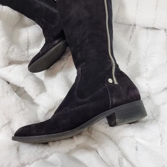 Calvin Klein Women 9 Gladys Foldover Riding boots