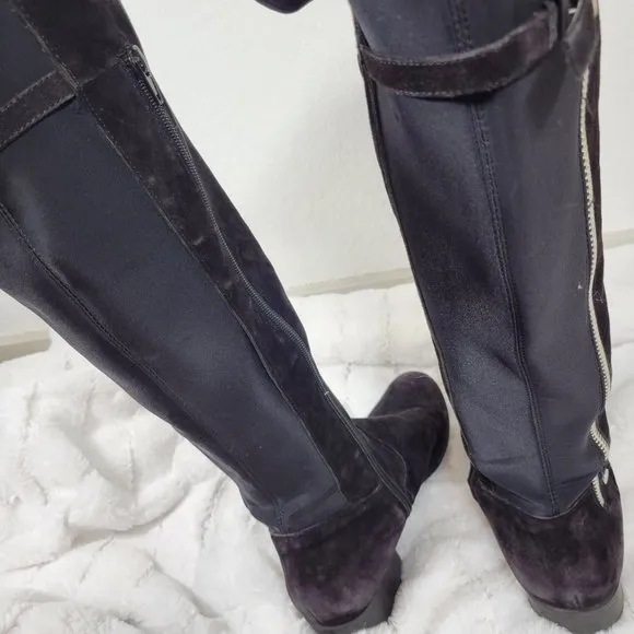 Calvin Klein Women 9 Gladys Foldover Riding boots