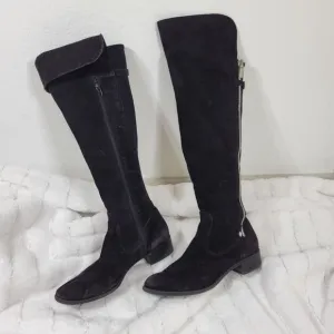 Calvin Klein Women 9 Gladys Foldover Riding boots