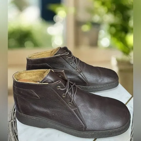 CAMPER Contact Earth Pebbled Leather 3-Eye Gum Sole Chukka Boot Men US 12 EU 45