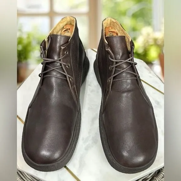 CAMPER Contact Earth Pebbled Leather 3-Eye Gum Sole Chukka Boot Men US 12 EU 45