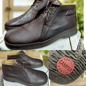 CAMPER Contact Earth Pebbled Leather 3-Eye Gum Sole Chukka Boot Men US 12 EU 45