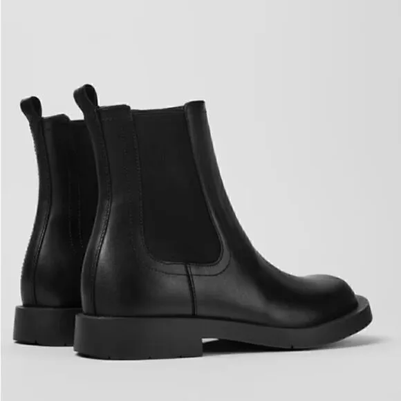 Camper MIL 1978 Black leather Chelsea boots for women