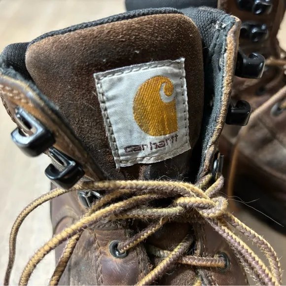 Carhartt Brown and Black Rugged Work Boots style CMH6076Size 8.5