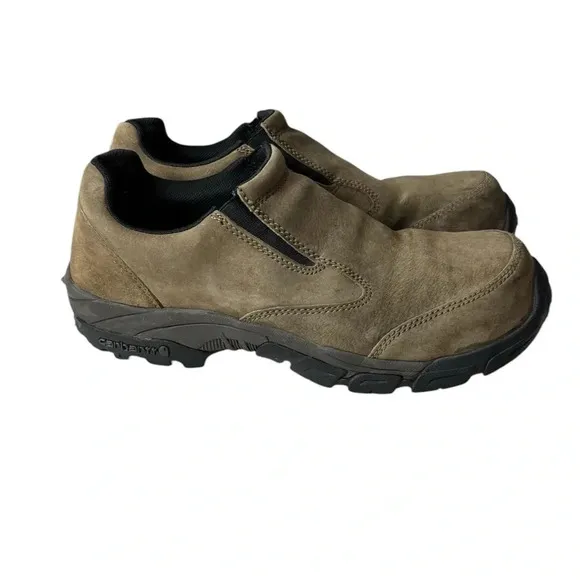 Carhartt Men’s Slip on Steel toe Work Shoes Brown Flex Lite Grip Size 10.5