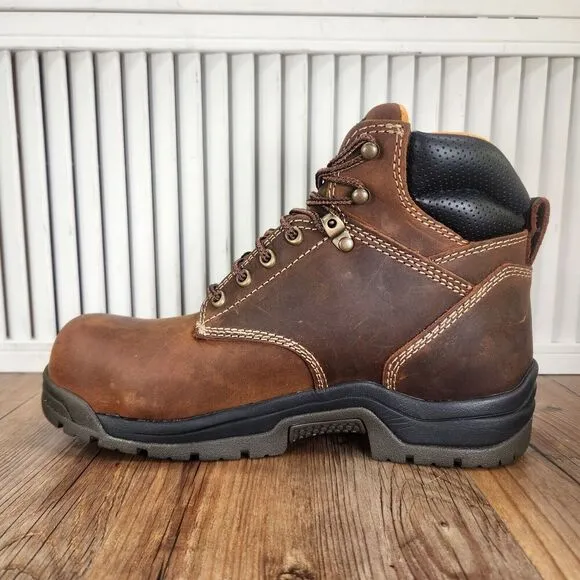 Carolina CA5520 6&quot; Waterproof Composite Broad Toe Work Boots Mens Size 9 D Brown