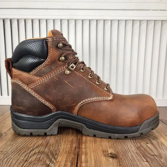 Carolina CA5520 6&quot; Waterproof Composite Broad Toe Work Boots Mens Size 9 D Brown