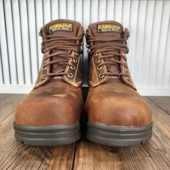 Carolina CA5520 6&quot; Waterproof Composite Broad Toe Work Boots Mens Size 9 D Brown