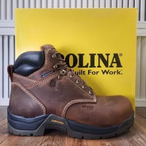 Carolina CA5520 6&quot; Waterproof Composite Broad Toe Work Boots Mens Size 9 D Brown