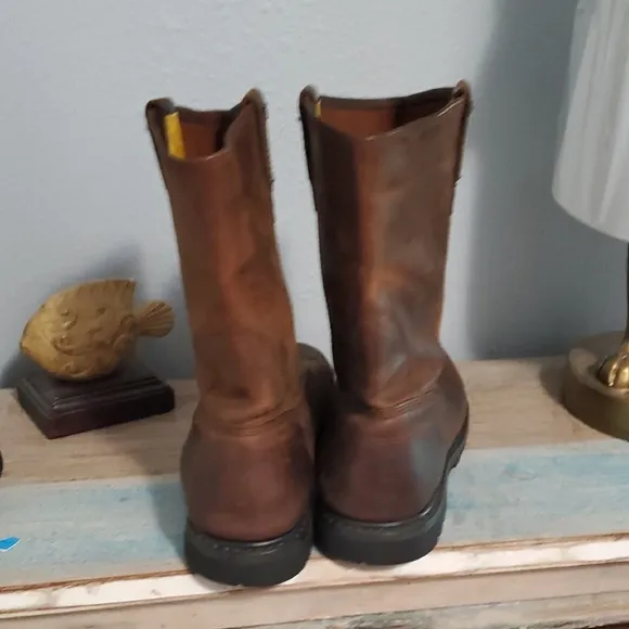 Caterpillar Brown Leather Boots Durable Workwear