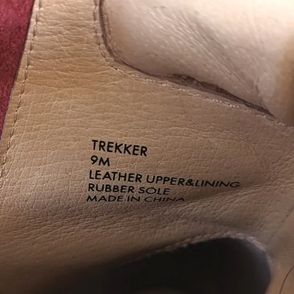 Cecelia New York Trekker Red Leather Croc Boots