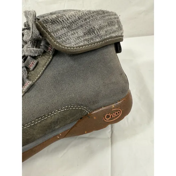 Chaco Barbary CastleRock Gray Suede Chukka Hiking Boots Women's Size 8