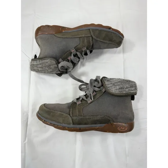 Chaco Barbary CastleRock Gray Suede Chukka Hiking Boots Women's Size 8