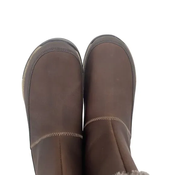 Chaco Mink Borealis Brown Fur Leather Boots NWOT Size 10
