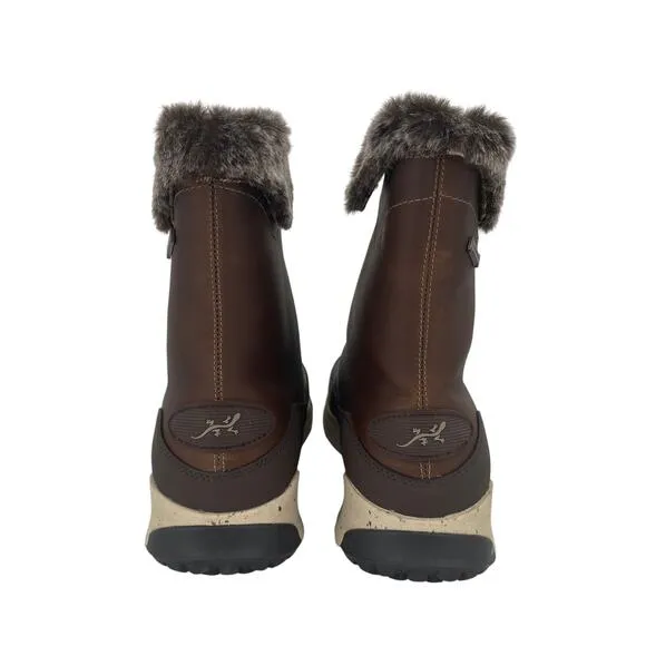 Chaco Mink Borealis Brown Fur Leather Boots NWOT Size 10