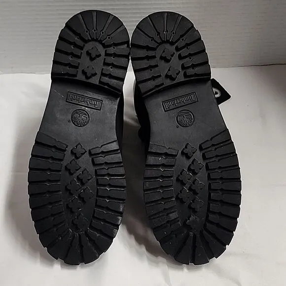 Champion Timberland Premium 6 in Shearling Boot Black Nubuck sz 6.5 junior