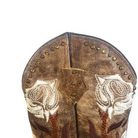 Charlie 1 Horse Lucchese Women Floral Boots 7.5 B