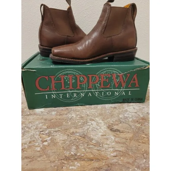 Chippewa Chelsea Boots Men Size 7.5 Mocha Urbanite 72200