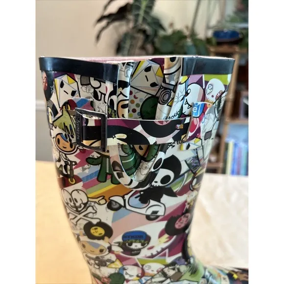 Chooka Tokidoki Discoteca Rainboots Rare Women Rain Boots  Shoes - Size 7
