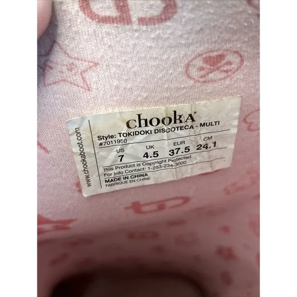 Chooka Tokidoki Discoteca Rainboots Rare Women Rain Boots  Shoes - Size 7