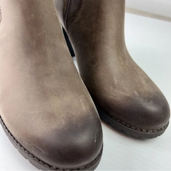 Clarks Ankle Boots Womens 9.5 Verona Step tan/taupe Leather bootie shoes winter