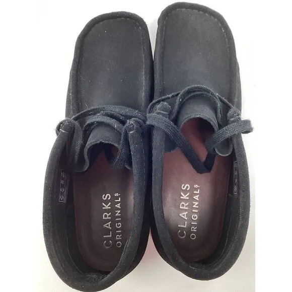 Clarks Black Suede‎ Wallaby 261555177065 Chukka Boots Men's Size 7.5 Womens 9.5