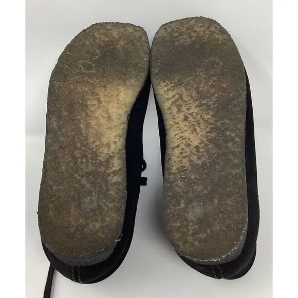 Clarks Black Suede‎ Wallaby 261555177065 Chukka Boots Men's Size 7.5 Womens 9.5