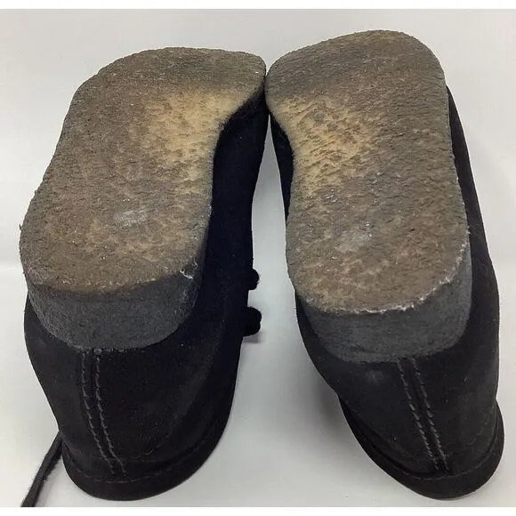 Clarks Black Suede‎ Wallaby 261555177065 Chukka Boots Men's Size 7.5 Womens 9.5