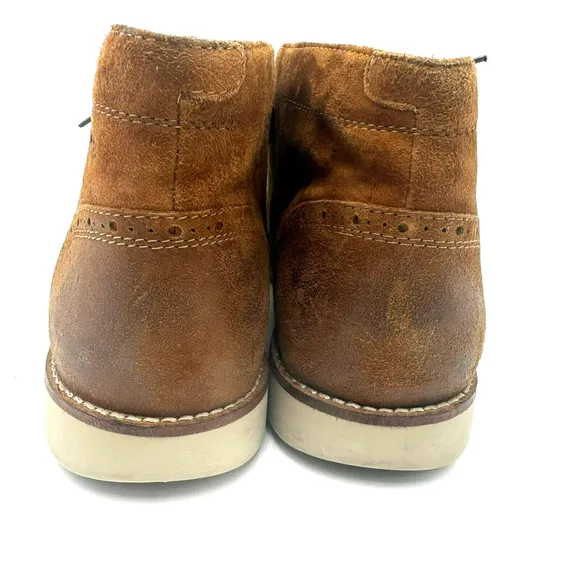 CLARKS Boots Men's 13 Raspin Limit Tobacco Brown Suede Leather #26103203