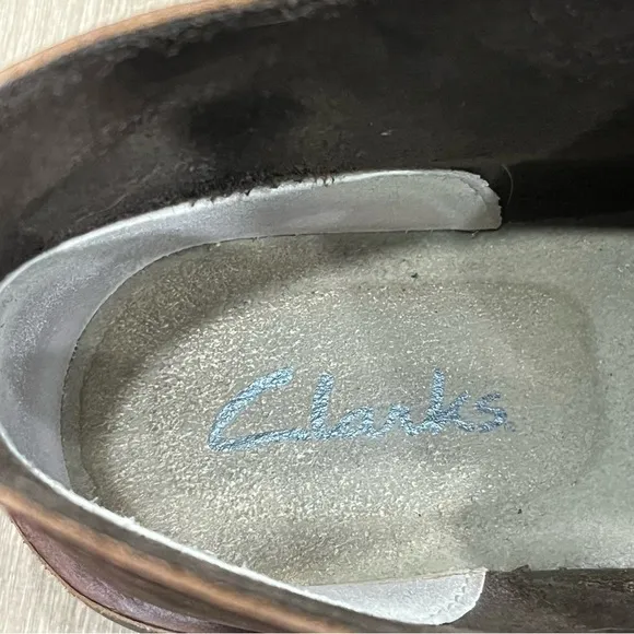 Clarks Bushacre Chukka Boots Men Size US 8.5 Dark Brown Leather Classic 34135