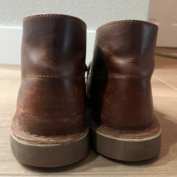 Clarks Bushacre Chukka Boots Men Size US 8.5 Dark Brown Leather Classic 34135