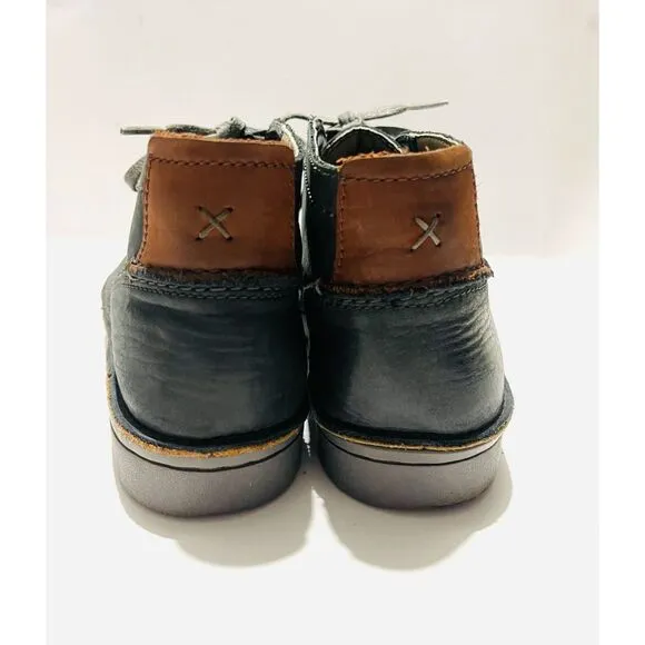 Clarks collection cushion soft chukka ankle boots gray leather casual men 8