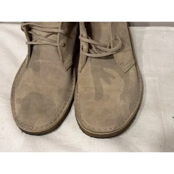 CLARKS “Originals”‎ Stone Camo Suede Chukka Desert Boots Style 13292 sz. 10.5