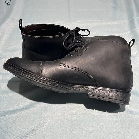 Clarks Hinman Mid Top Leather Chukka Boots 12 A6