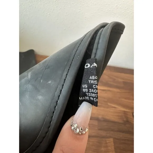 Coach Black Women’s Tristee Rain boots With Lace Up Back Size 8B