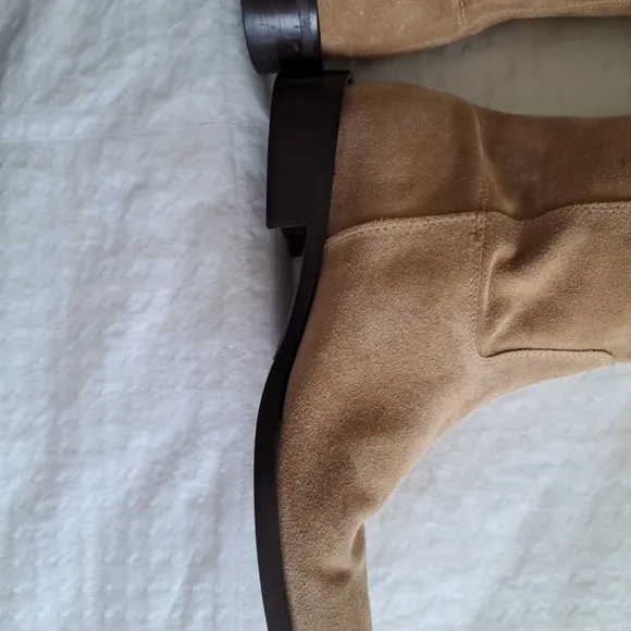 COACH Camel Suede Fringe Arianna Boots Sz 8.5 Ladies 1 Stained Area See Last Pic