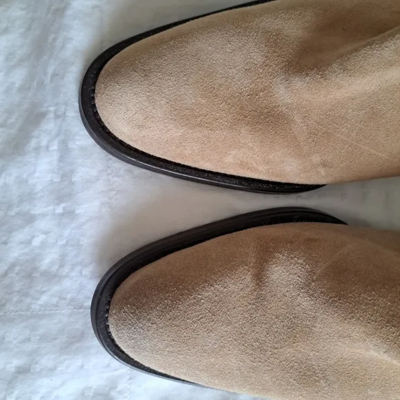 COACH Camel Suede Fringe Arianna Boots Sz 8.5 Ladies 1 Stained Area See Last Pic