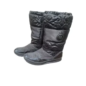 Coach Drexel Quilted Puffer Boots Chocolate Brown Mid Calf Women's Size 7 A7274
