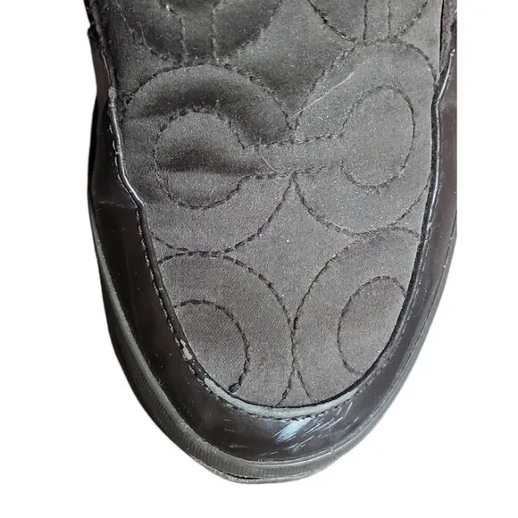 Coach Drexel Quilted Puffer Boots Chocolate Brown Mid Calf Women's Size 7 A7274