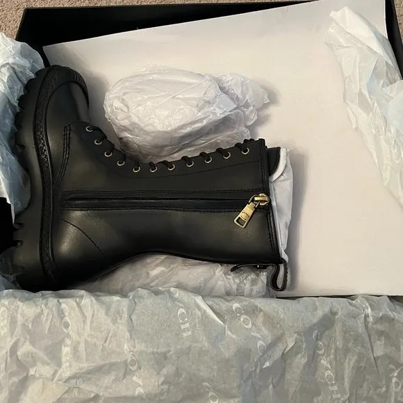 Coach Tasha Leather Black Boot (Size 5.5)