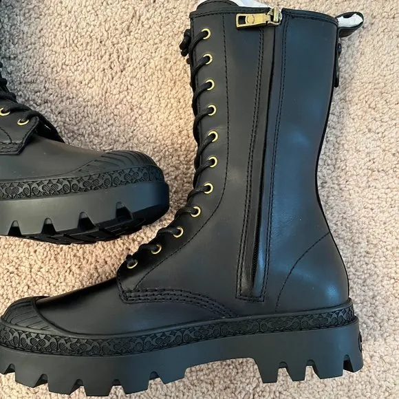 Coach Tasha Leather Black Boot (Size 5.5)