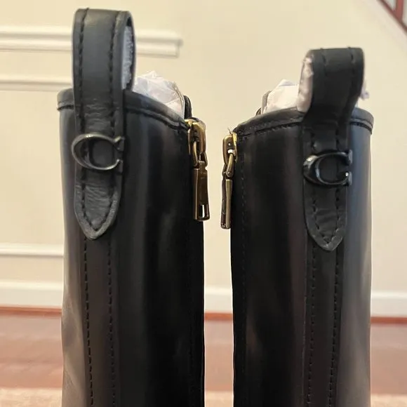 Coach Tasha Leather Black Boot (Size 5.5)