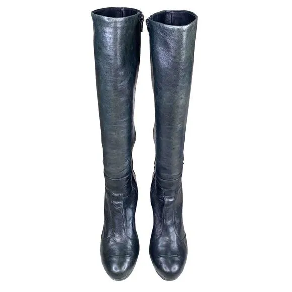 Coach Women’s Scarlette Soft Black Leather Riding Boots Size US 9