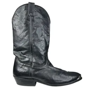 Code West Men's Black Leather Western Cowboy Boots Size US 10 W