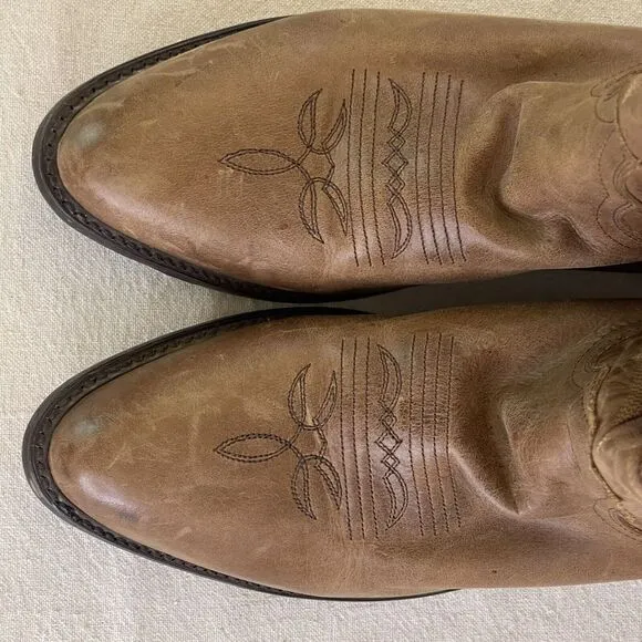Cody James Men's US 9 1/2 D Western Cowboy Pointed‎ Toe Boots Brown BCJFA19P3