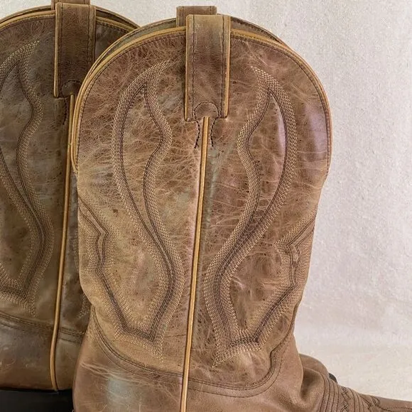 Cody James Men's US 9 1/2 D Western Cowboy Pointed‎ Toe Boots Brown BCJFA19P3