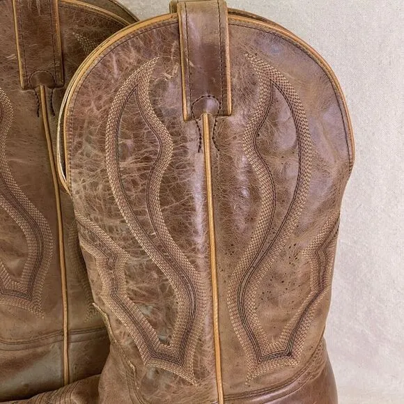 Cody James Men's US 9 1/2 D Western Cowboy Pointed‎ Toe Boots Brown BCJFA19P3