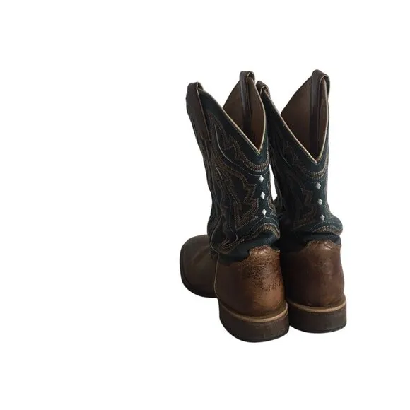 Cody James Western Boots Men Size 7.5 D Style BBS20 Cowboy Rodeo Navy Blue Brown