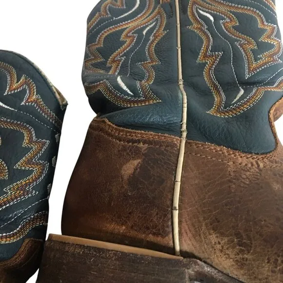 Cody James Western Boots Men Size 7.5 D Style BBS20 Cowboy Rodeo Navy Blue Brown